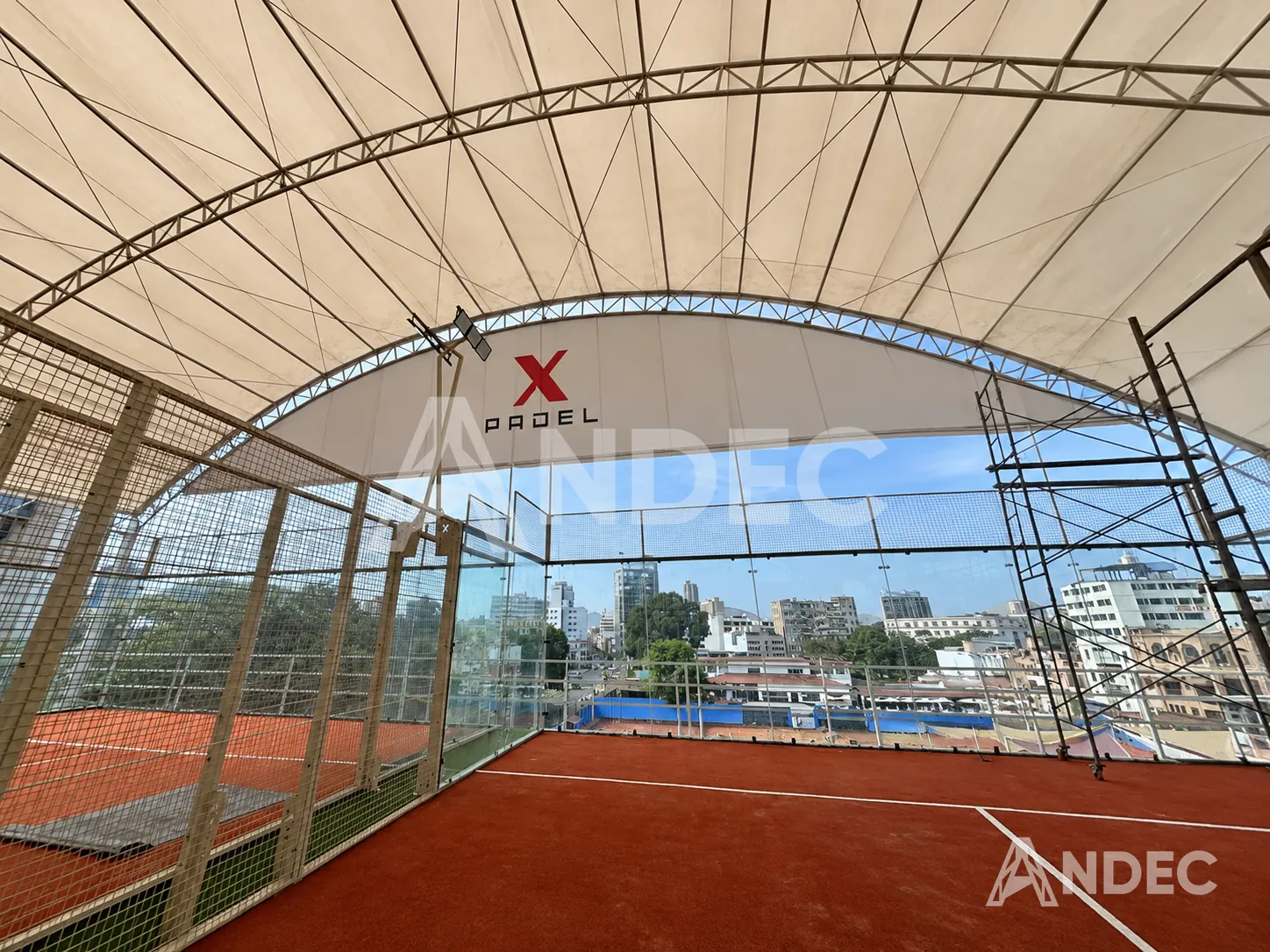 Obra: Cobertura de complejo deportivo en lona PVC