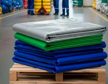 Cobertores de lona confeccionados en diferentes colores