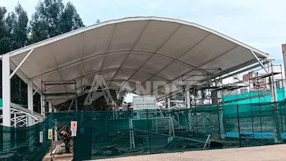 cobertura para complejo deportivo en lona pvc