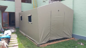 carpa dos aguas impermeable de lona pvc
