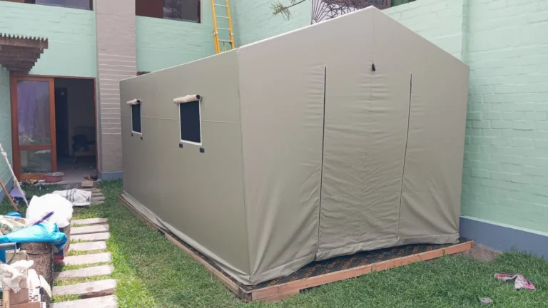 carpa dos aguas impermeable de lona pvc